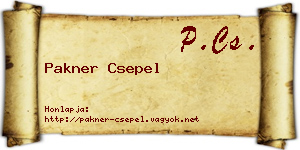 Pakner Csepel névjegykártya